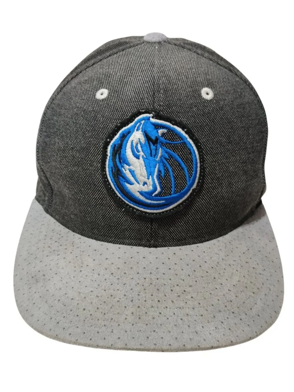 Mitchell & Ness Dallas Mavericks Hat Snapback Gray Black Retro NBA Adjustable